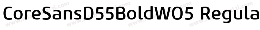 CoreSansD55BoldWO5 Regular Regular字体转换